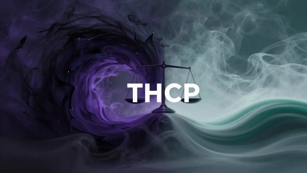 Abstraktní porovnání intenzity účinků THCP a HHC-P