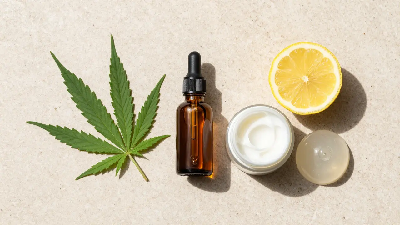 CBD produkt s konopím a dalšími ingrediencemi