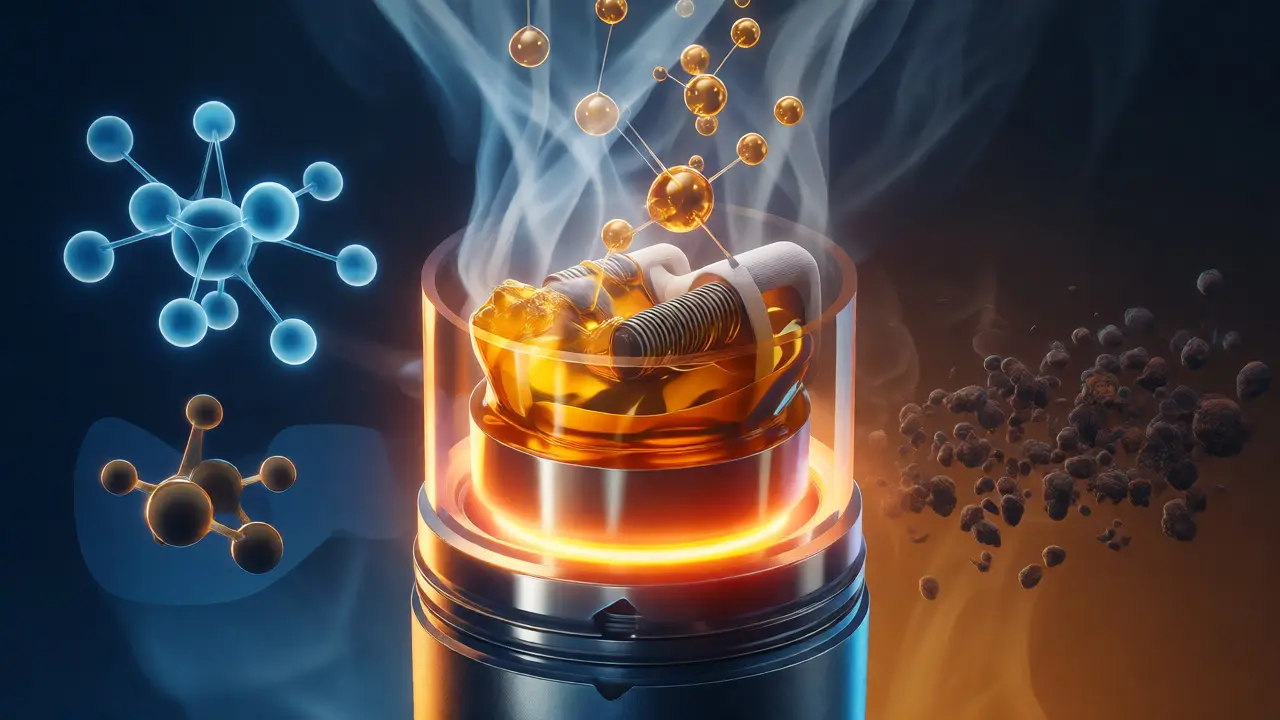 Detailní pohled na zahřívání oleje v atomizéru dab penu