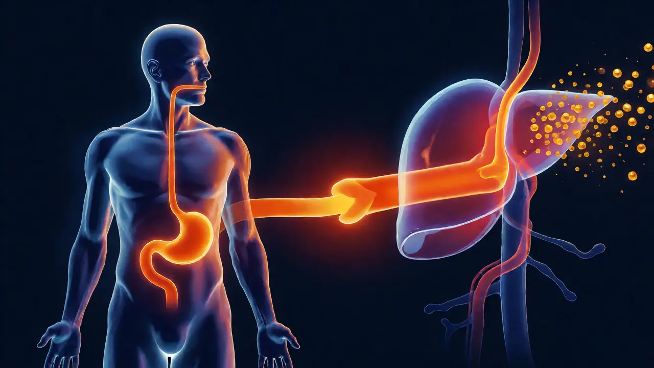 Ilustrace trávení a metabolizace kanabinoidů v těle