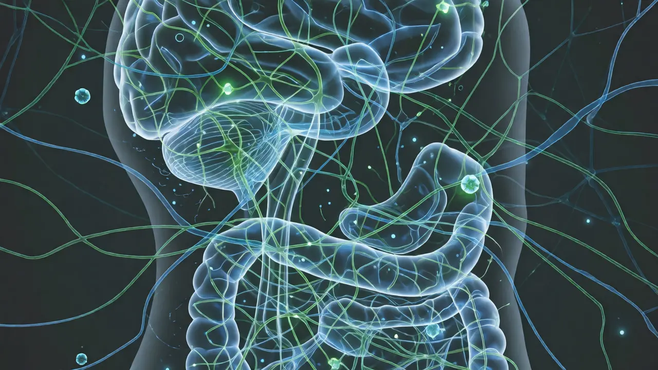Konceptuální ilustrace endokanabinoidního systému a interakce s molekulami CBD